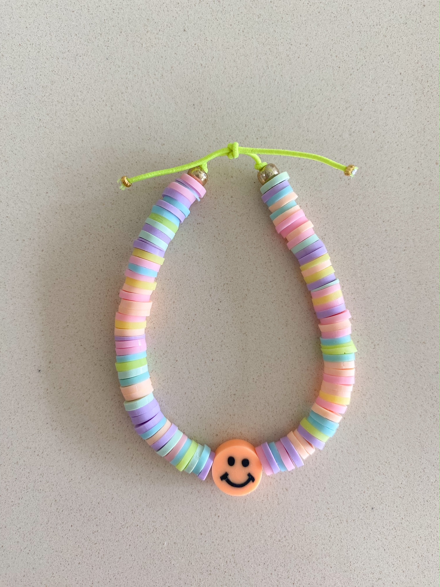 Armband bunt Smiley orange