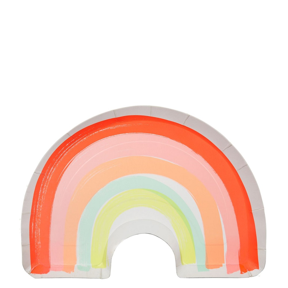 Neon Regenbogen Teller