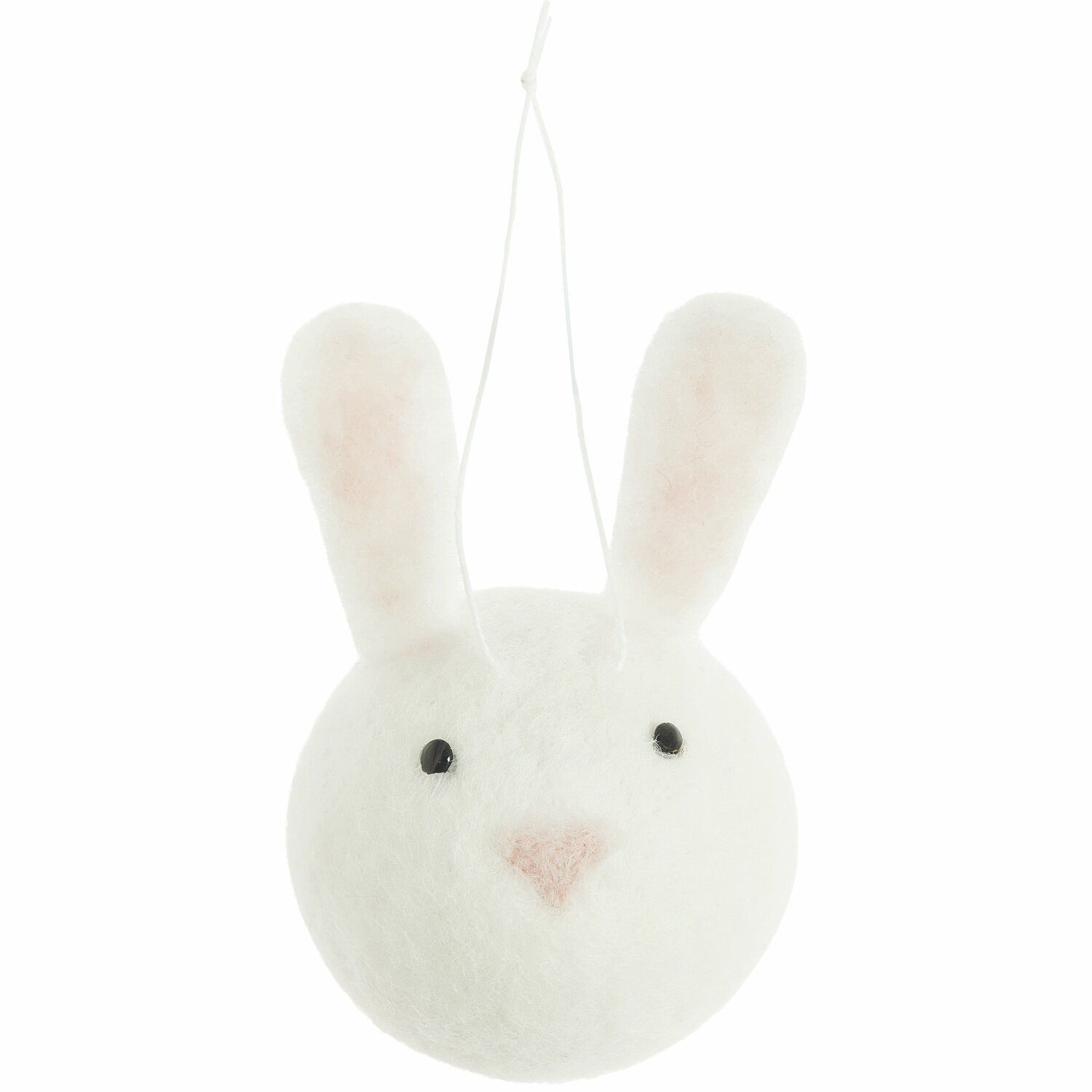 Aufhänger Filz Hasenkopf weiß