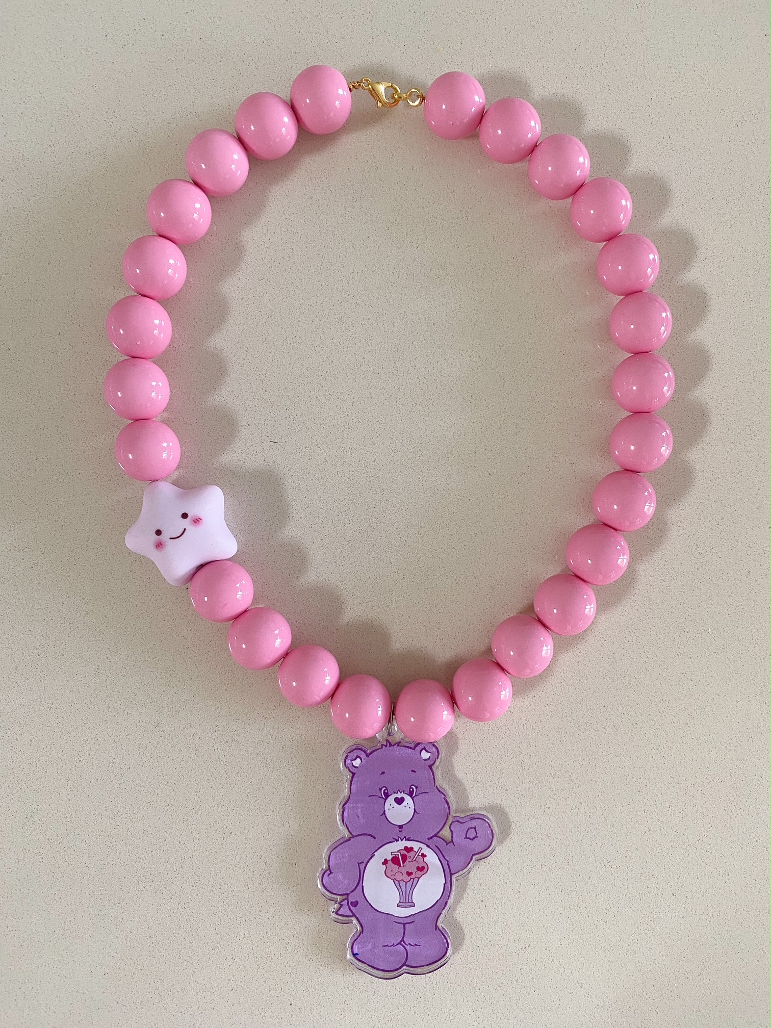Kette mit Glücksbärchie lila
