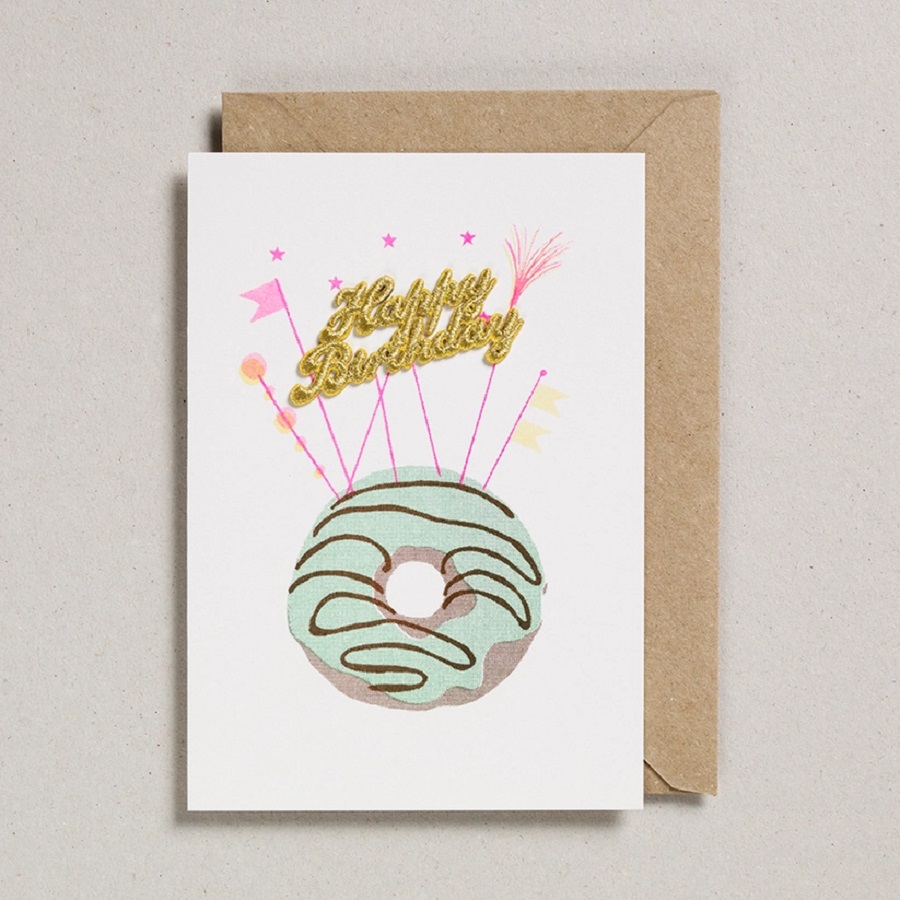 Geburtstagskarte mint Donut
