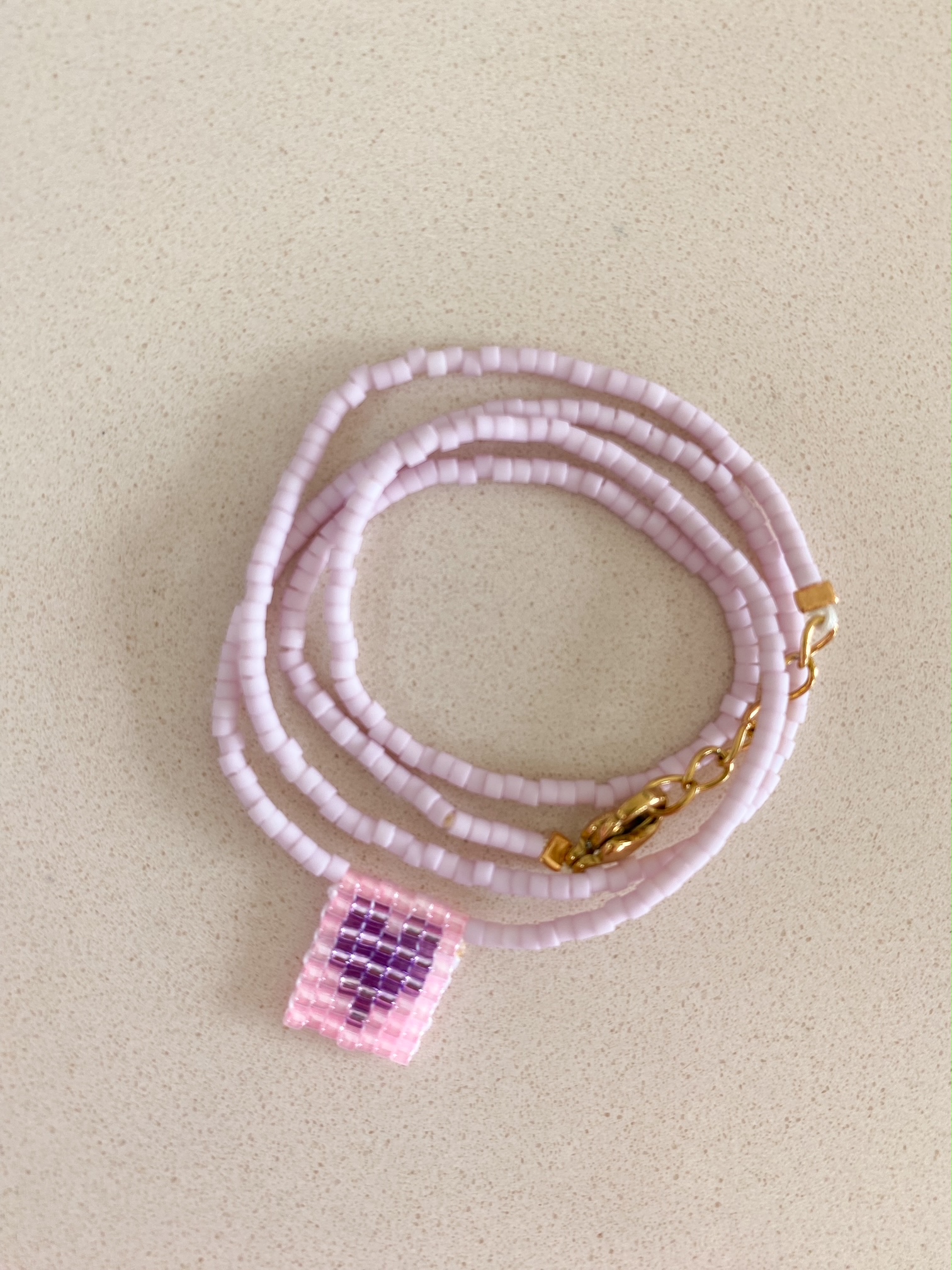 Kette mit Häkel-Anhänger Herz