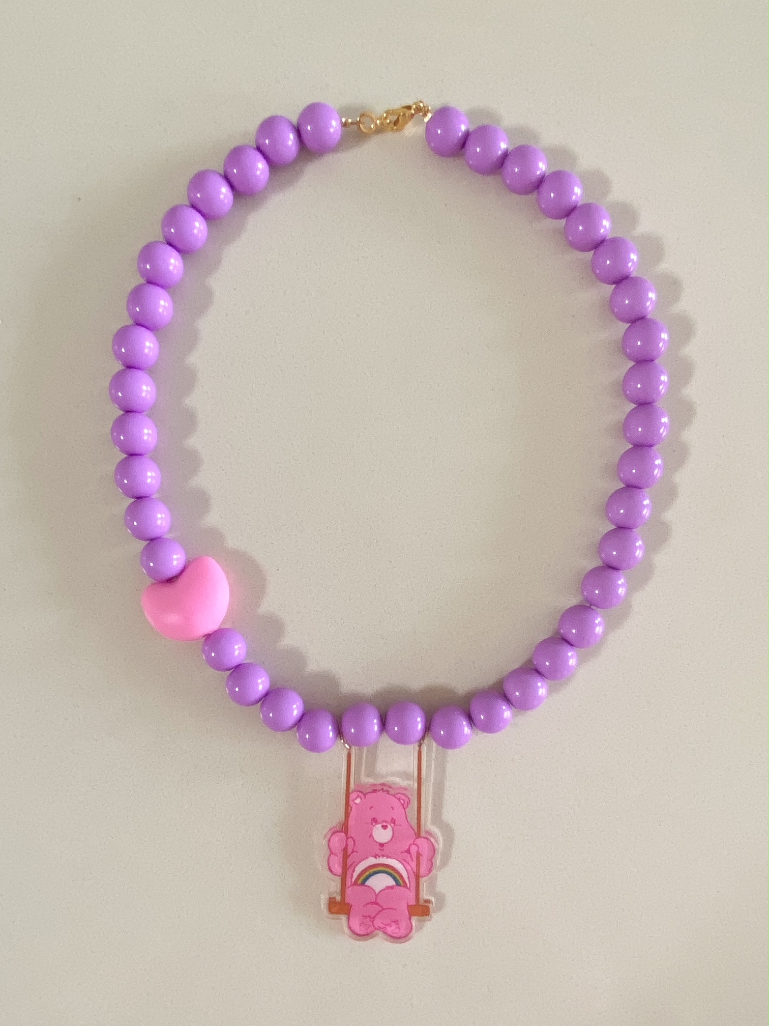 Kette mit Glücksbärchie pink