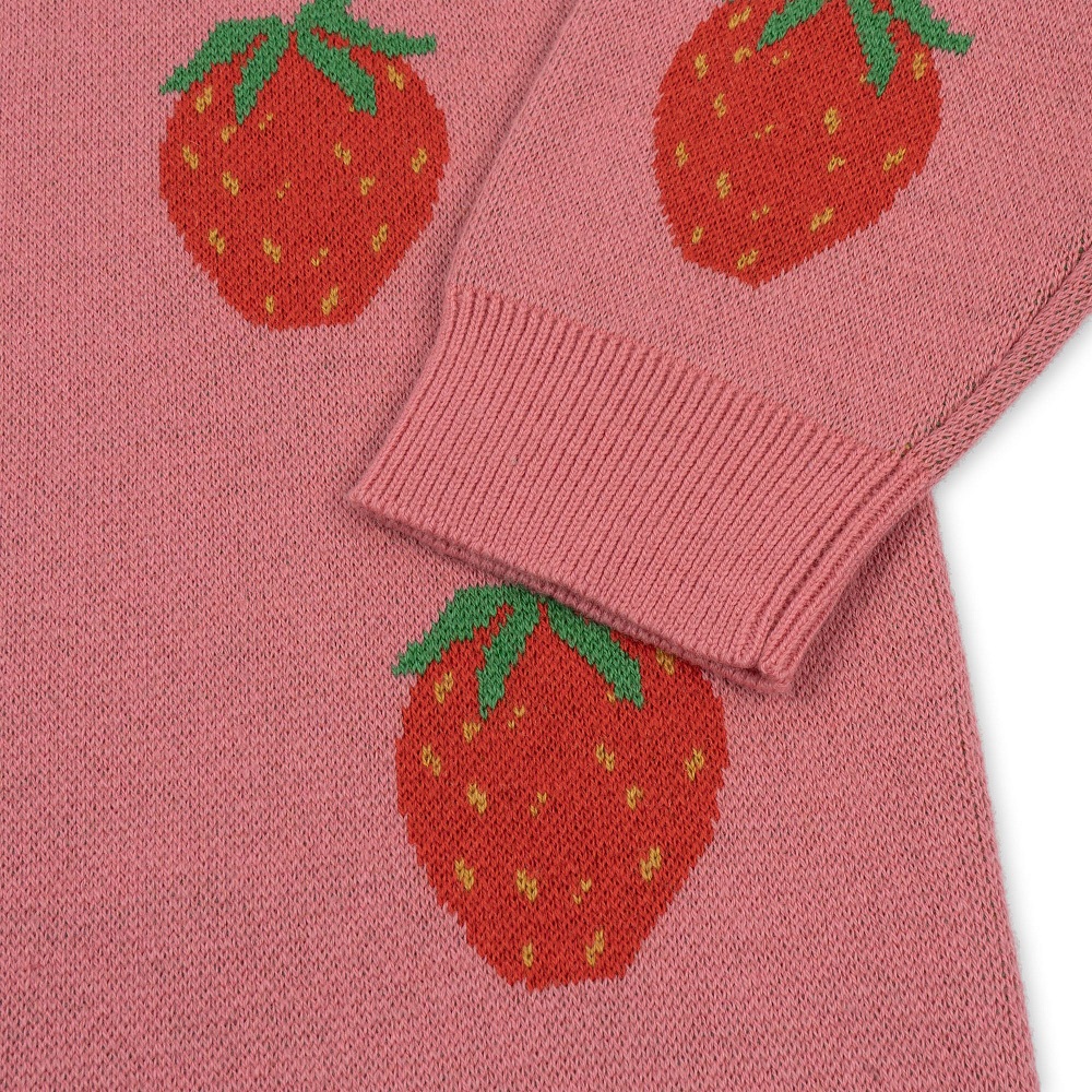Strickkleid Erdbeeren