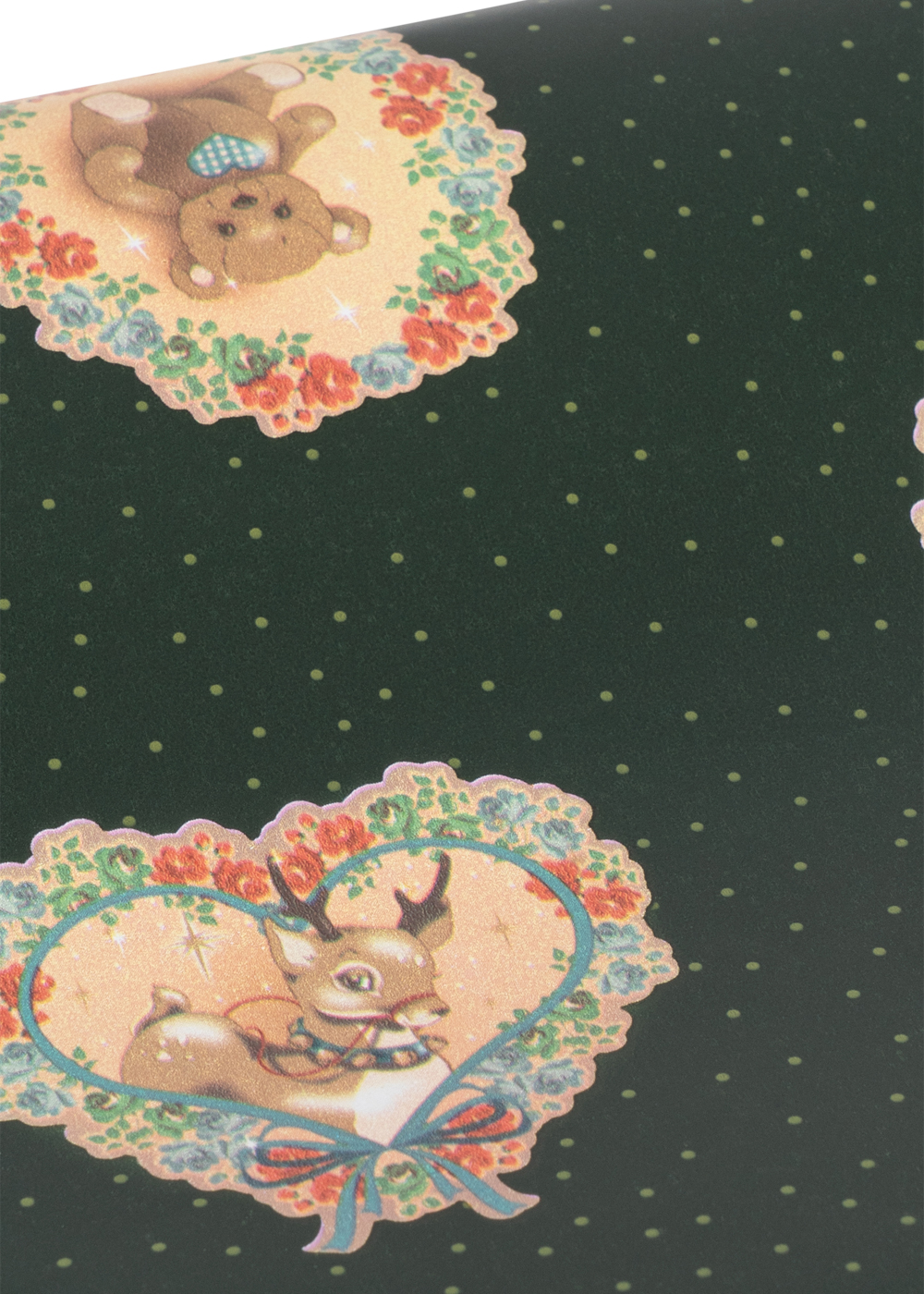Geschenkpapier deer diary green & dots