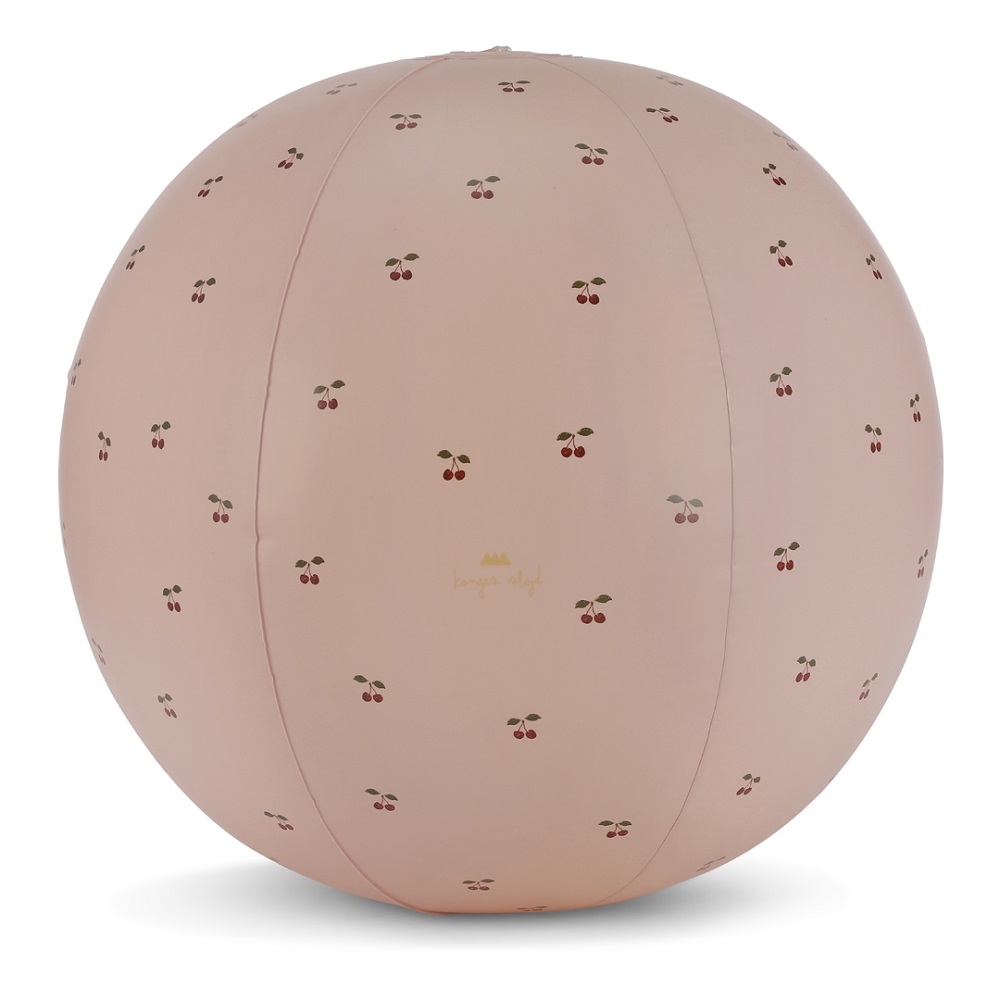 KS2837-BEACH-BALL-CHERRY-Main Aufblasbarer Ball, hellrosa, Kirschmuster.