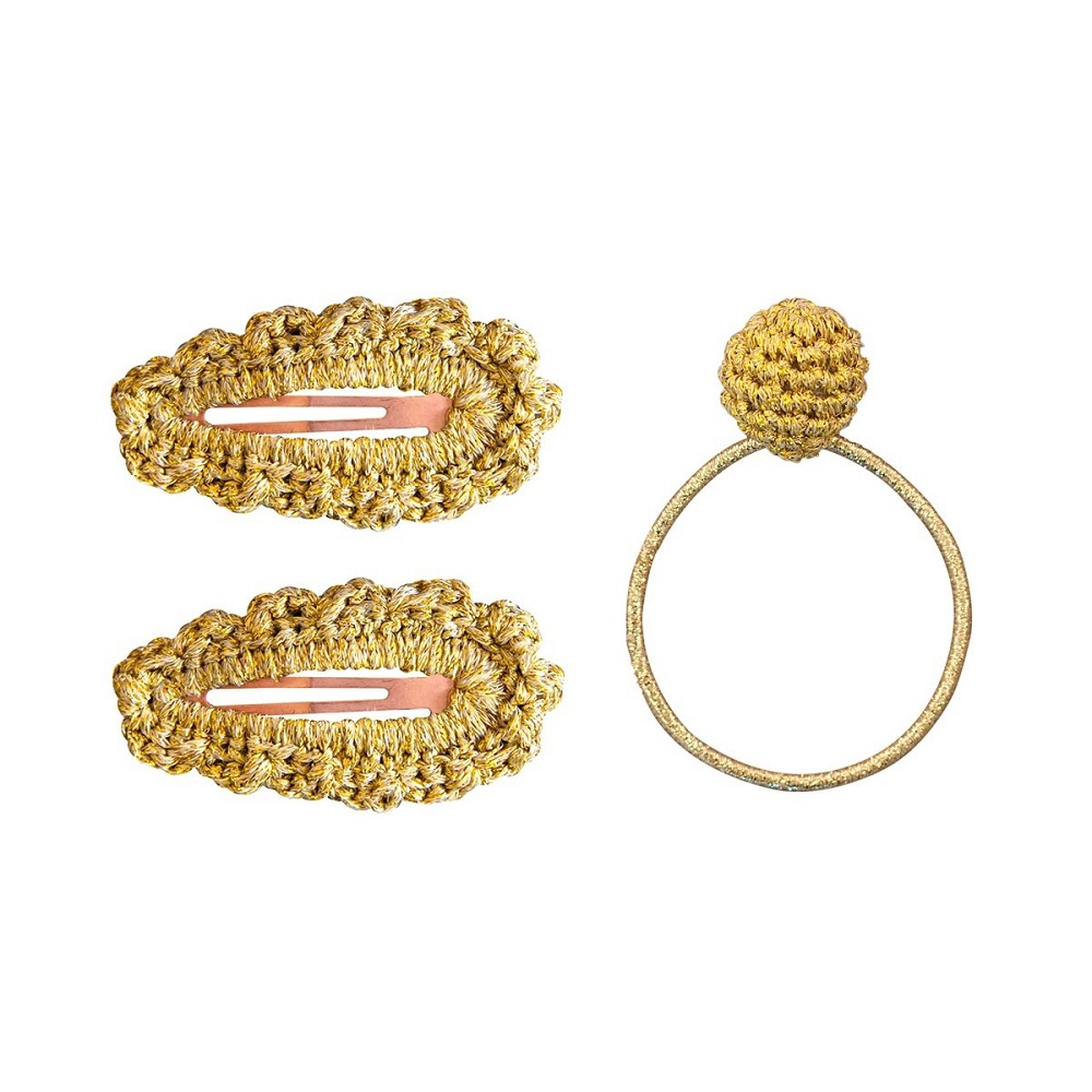 Haarschmuck Set gold