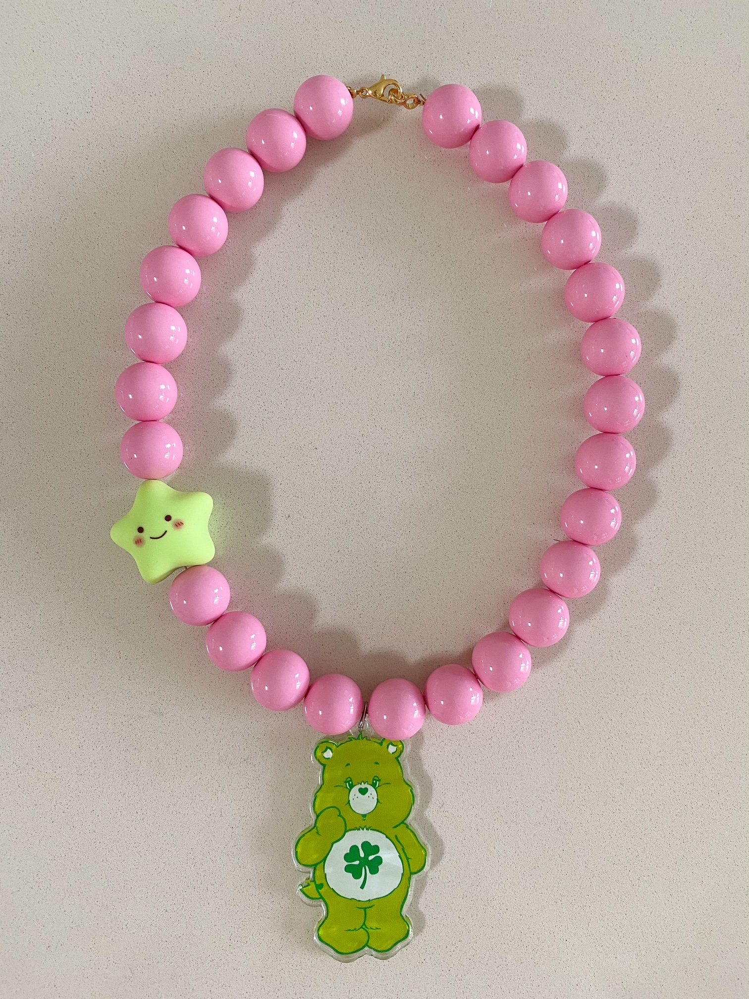 Kette mit Glücksbärchie grün