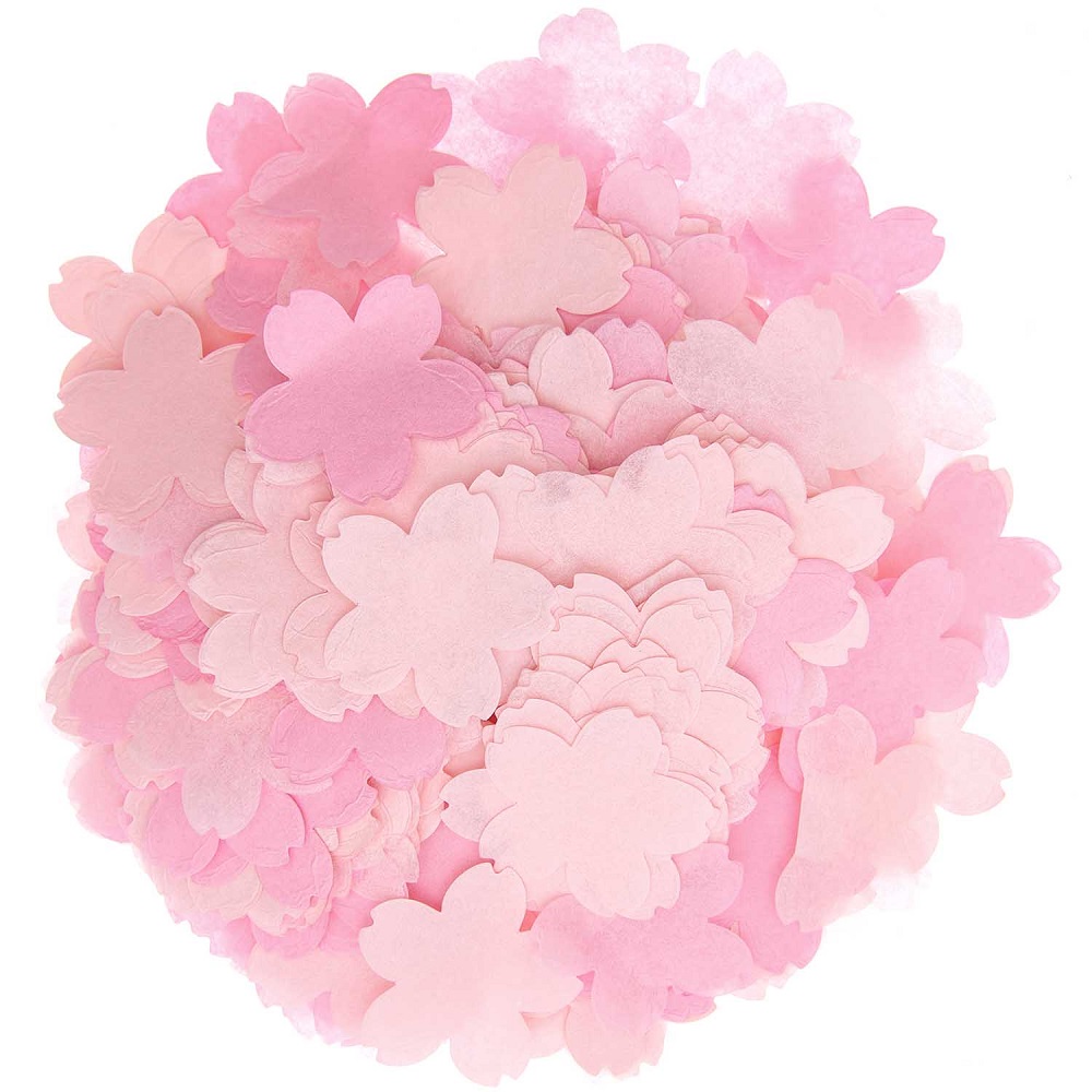 400167_1 Papierkonfetti, rosa, blütenförmig, verschiedene Schattierungen.