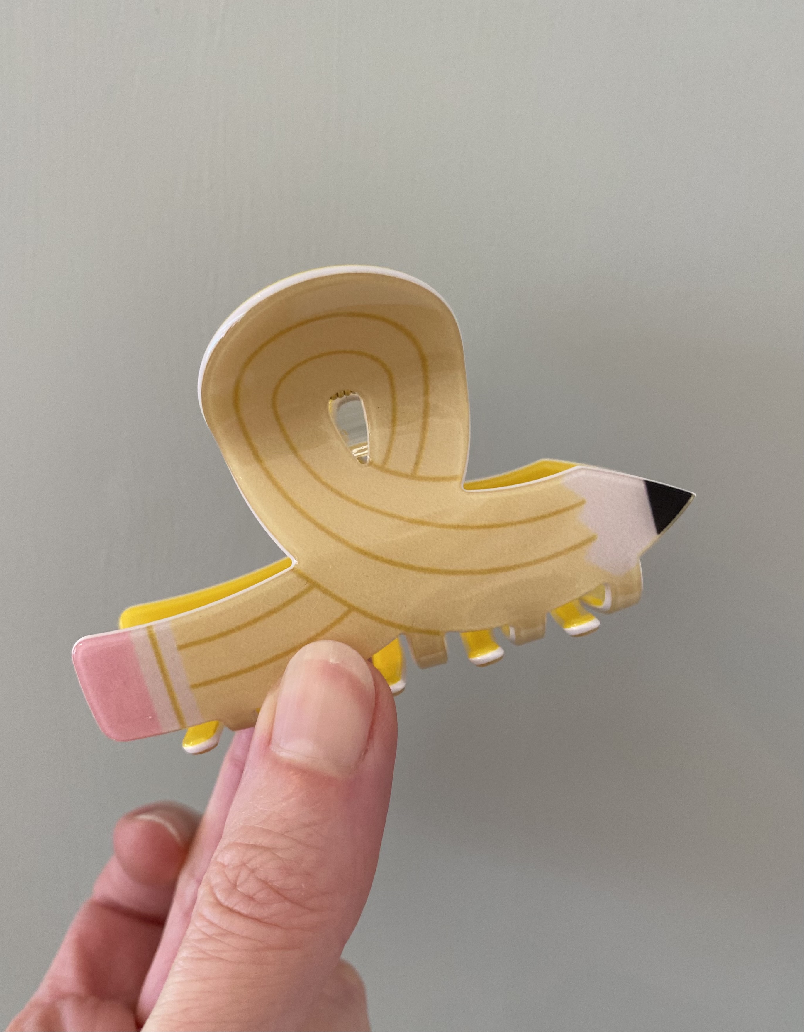 Haarklammer Stift gelb