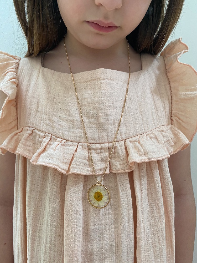 Kette Trockenblume weiß