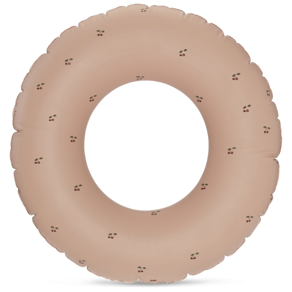 1024x1024-1b6f76c2d307b4808f252b908213aa41 Beiger Schwimmring, kleiner Kirsch-Aufdruck, rund.