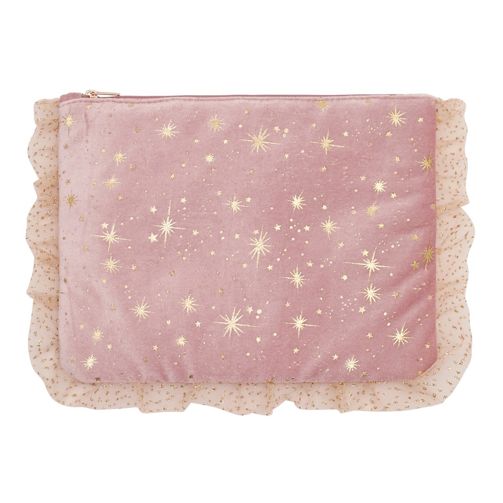 Glitzer Samtbeutel Pouch