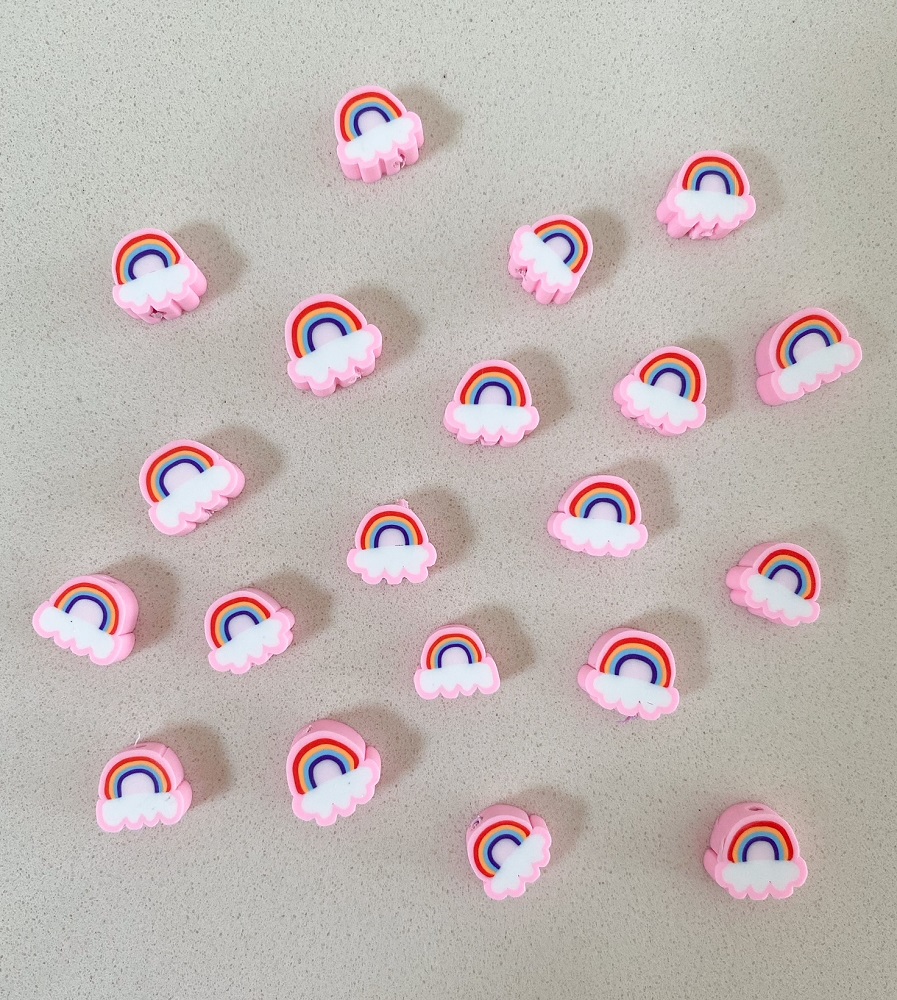 Perlen Mix Regenbogen rosa