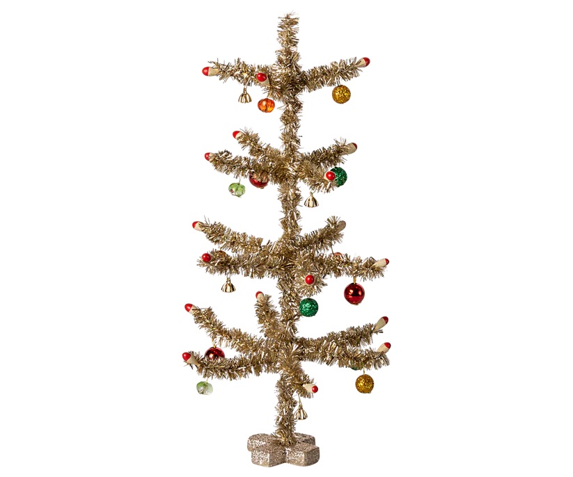 Weihnachtsbaum gold, rot und grün