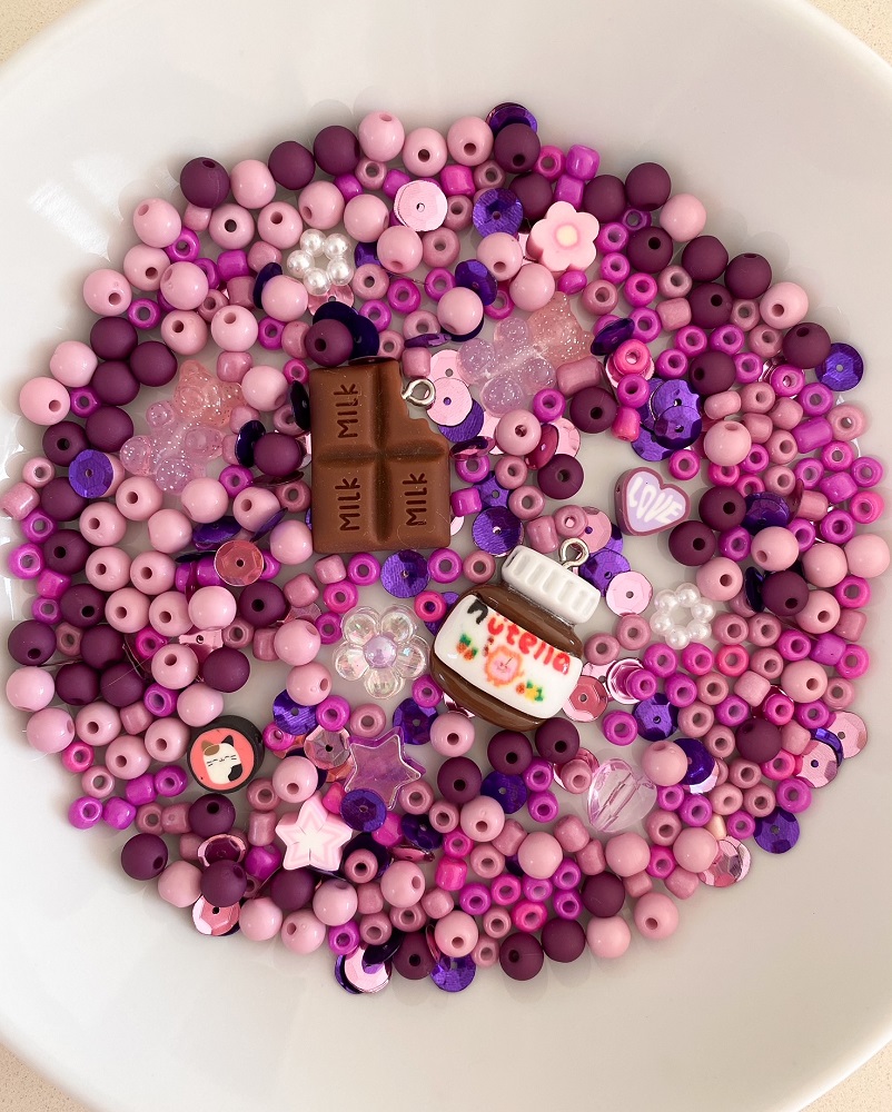 Perlenmix Anhänger Nutella & Schokolade 