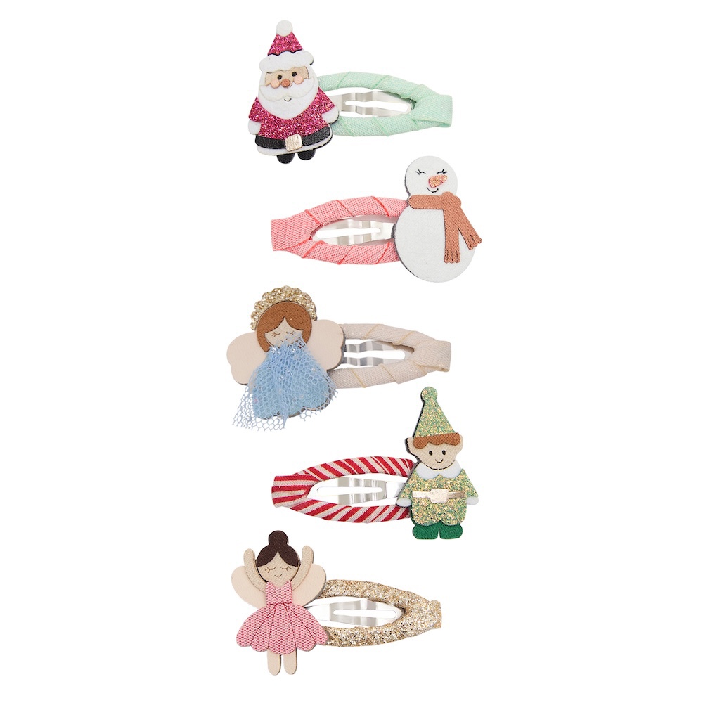Mini Haarspangen mit Weihnachtsmotiven