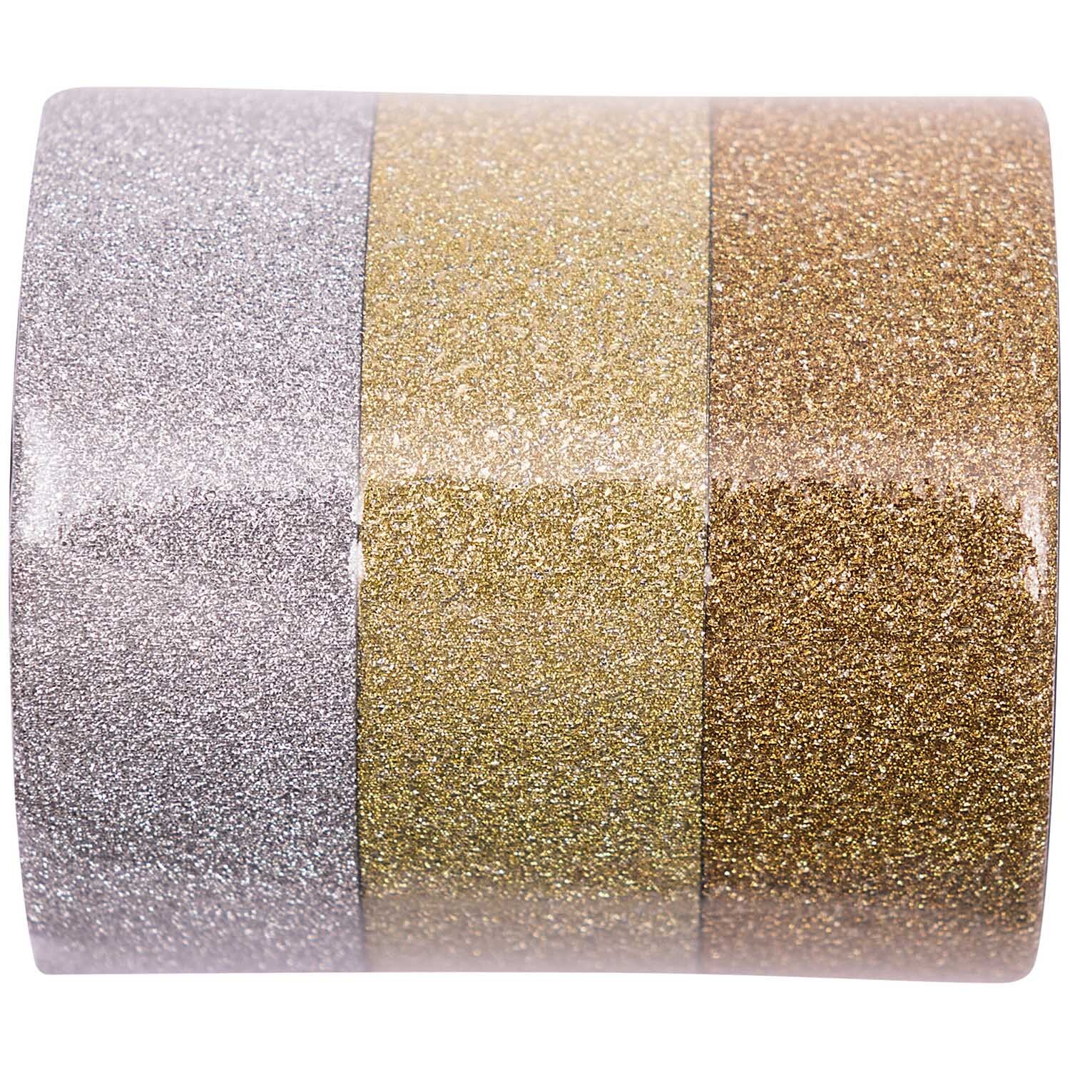 Glitter Tape Set gold/ silber