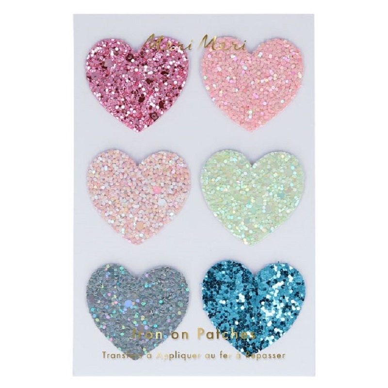 Glitter Hearts Patches