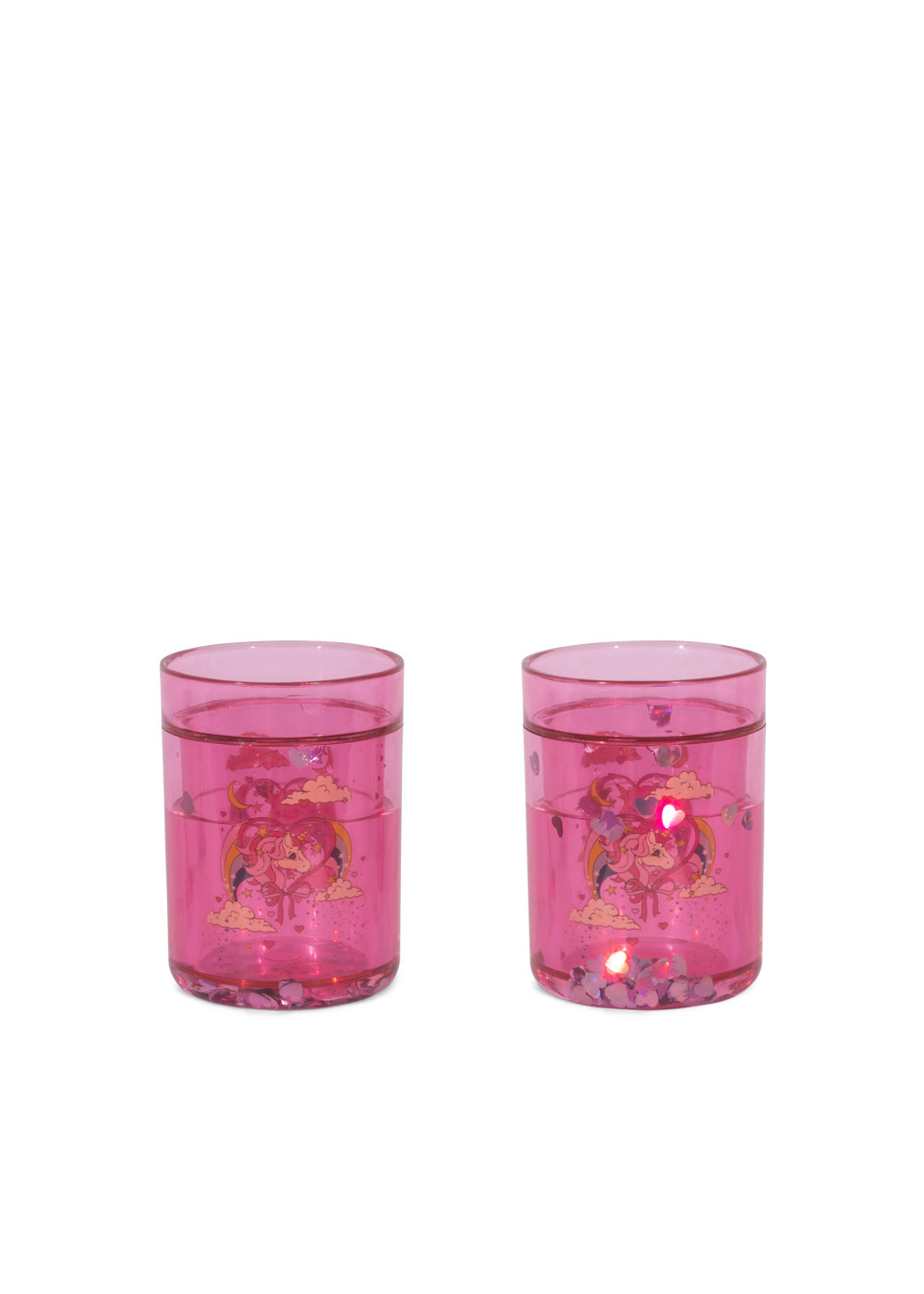 Trinkbecher Glitter Cup Set Einhorn