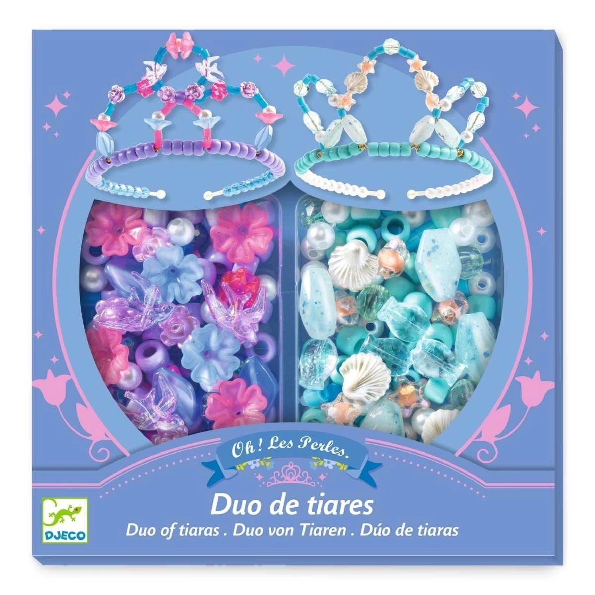 Schmuck basteln: Tiaras blau