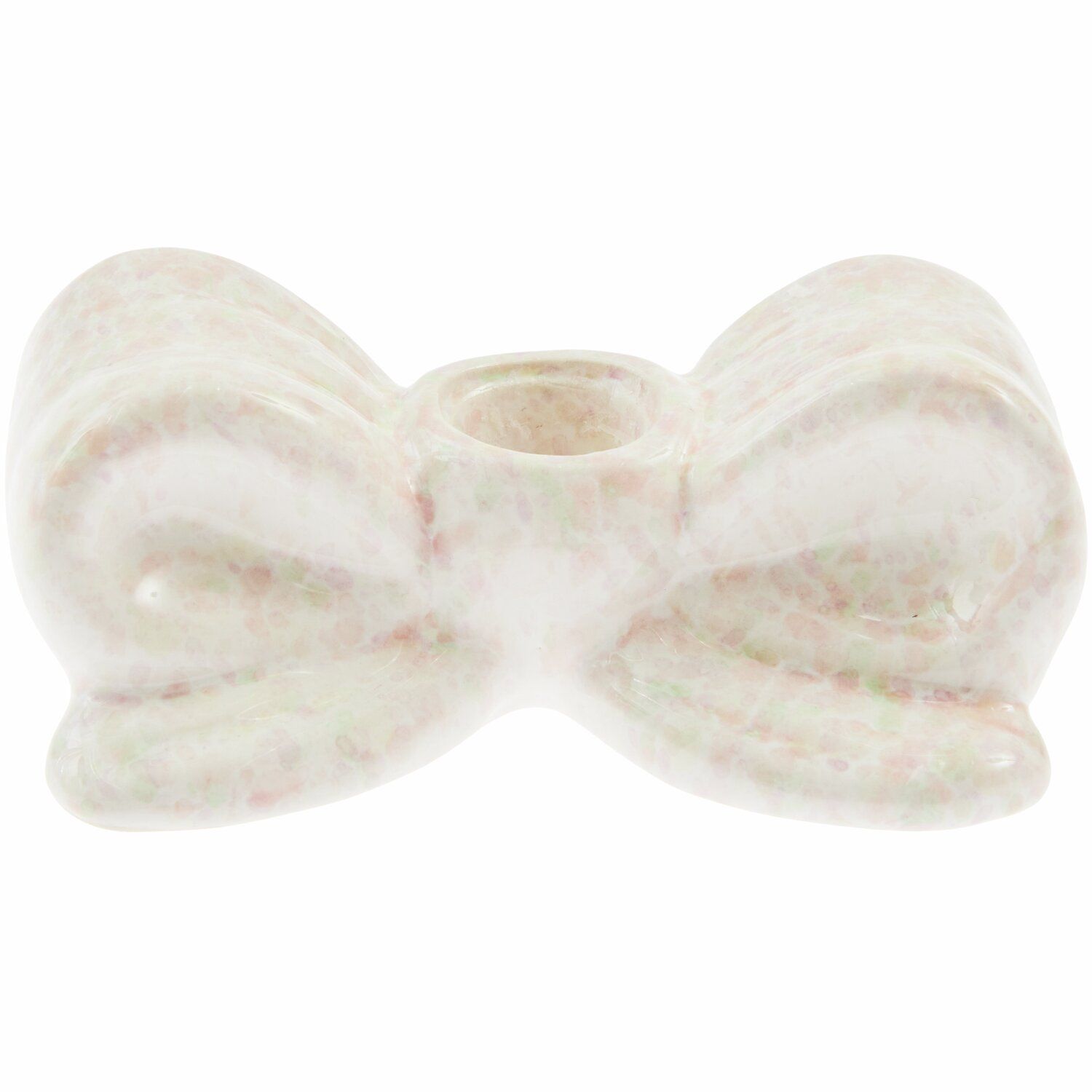 Keramik Kerzenhalter Schleife konfetti