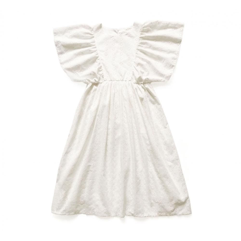 Kinderkleid Spitze weiß Gr. 140