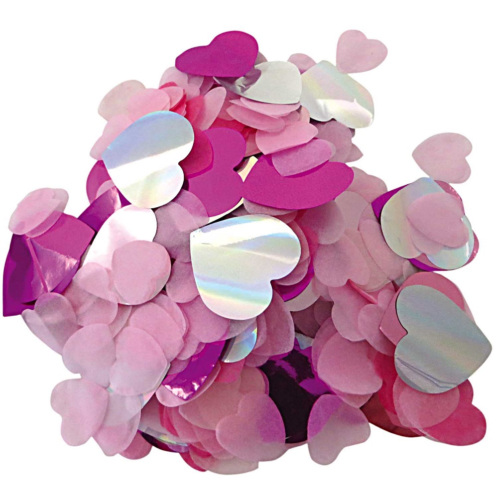 99001-63-59_1 Herzkonfetti, rosa, pink, irideszierend, Papier, Dekoration.