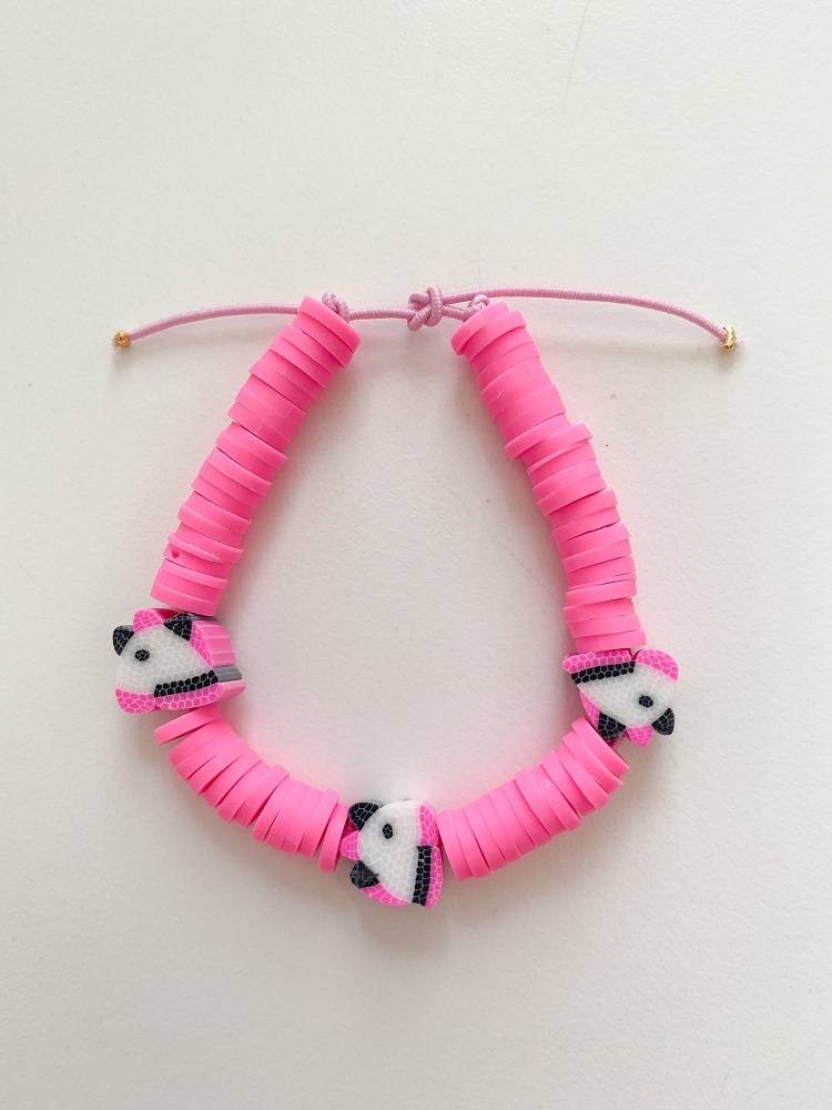 Armband mit Pferden pink
