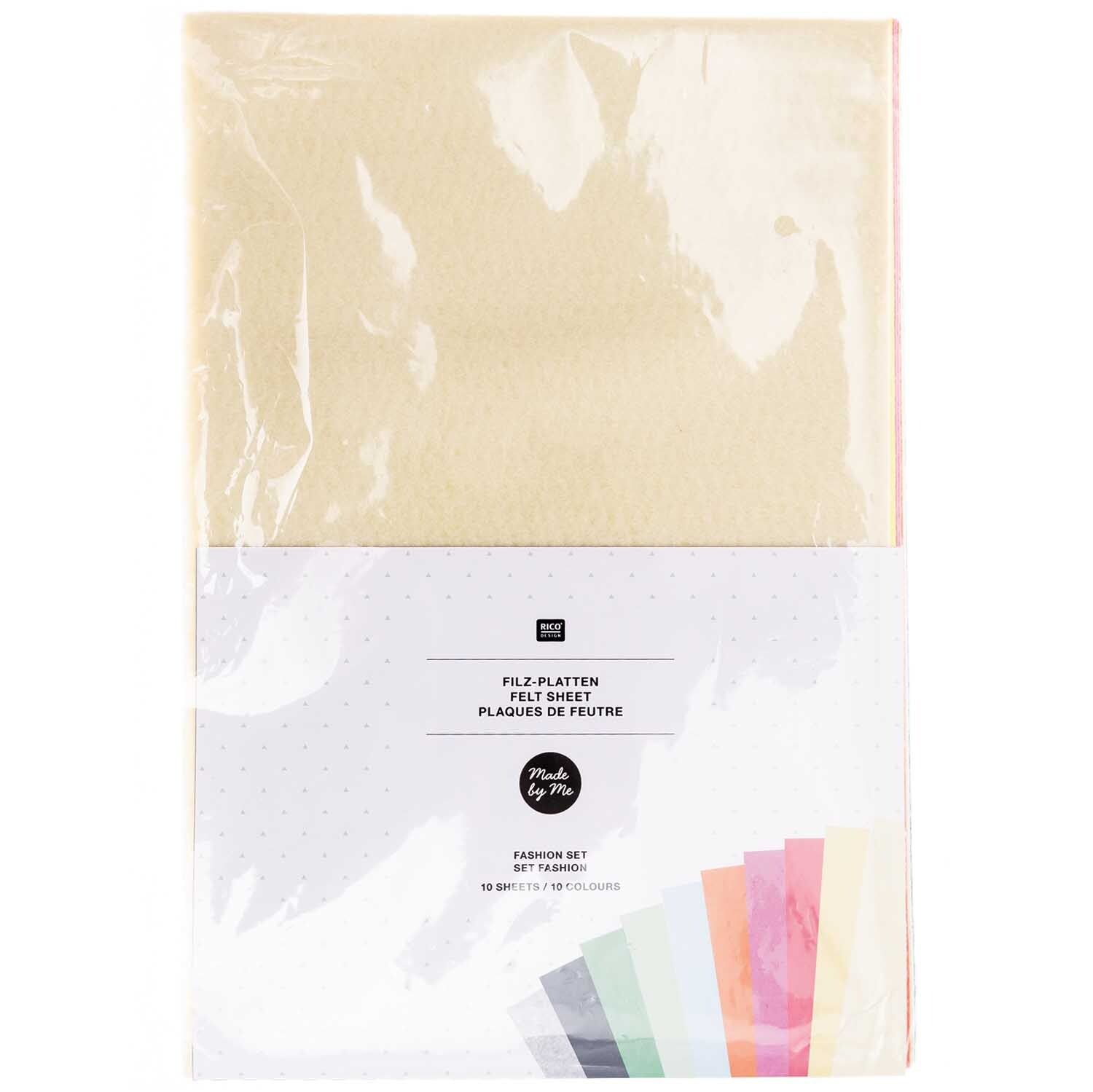 Filzplatten Set fashion 10 Platten 20x30 cm
