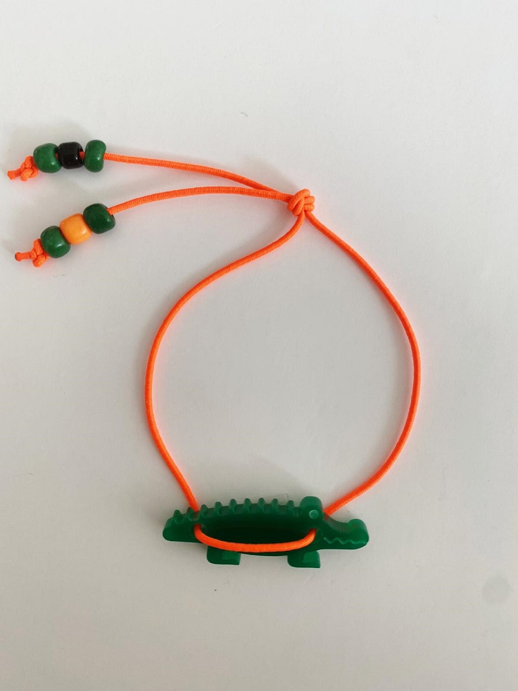 Armband mit Krokodil orange