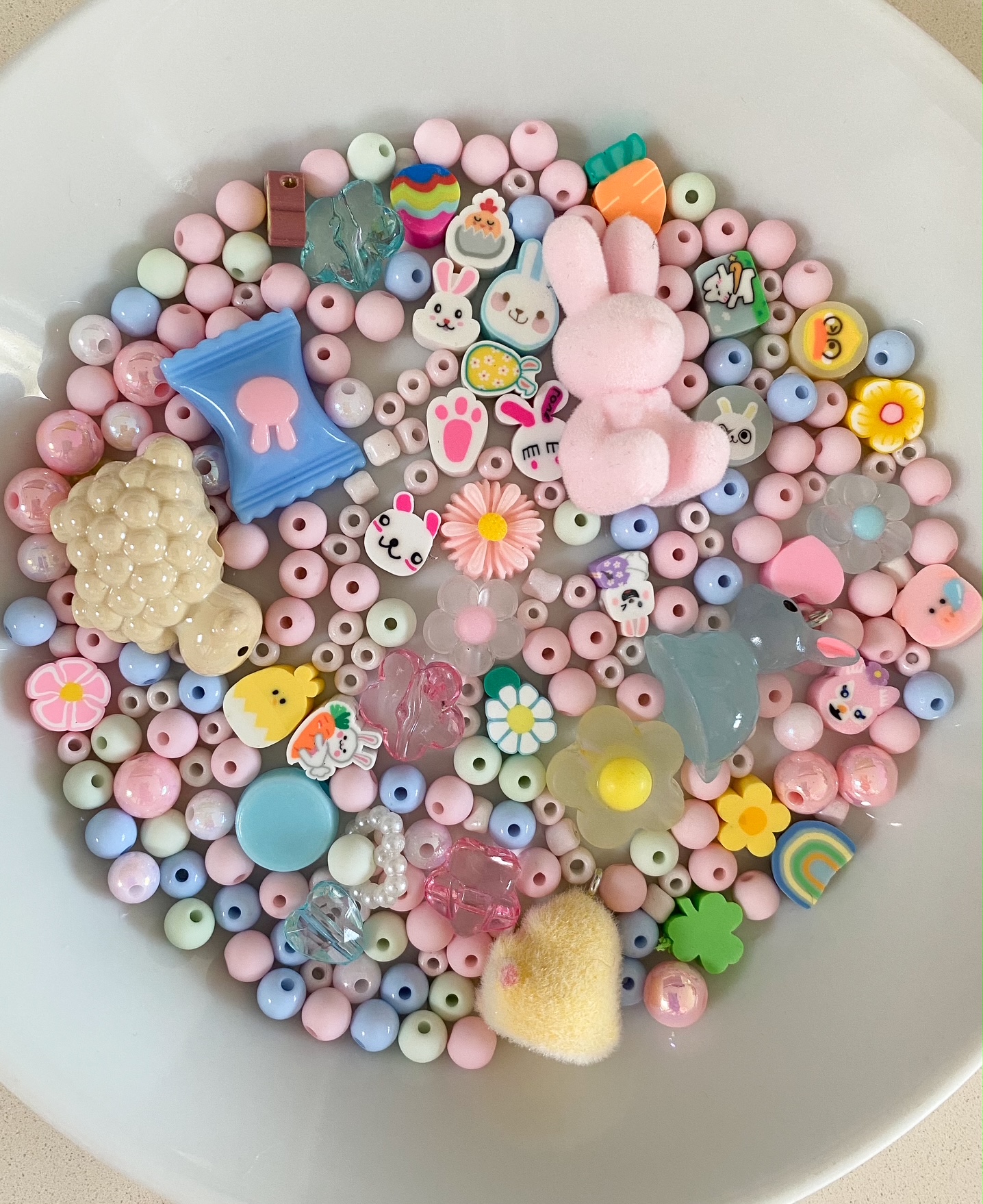 Perlenmix Anhänger Hase & Küken