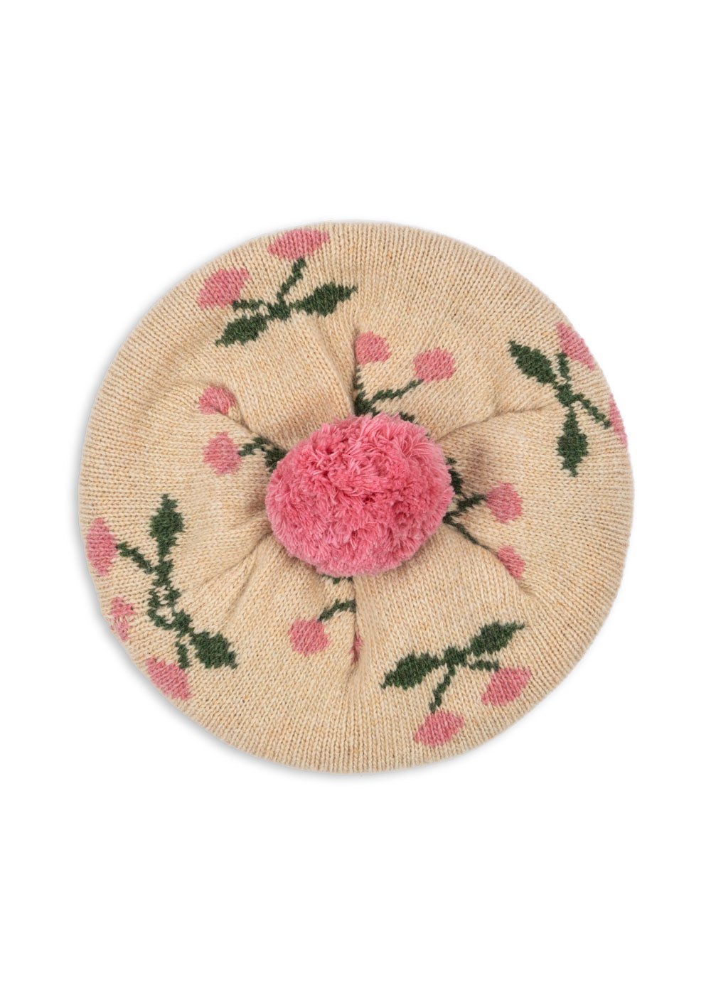Belou Beret Mütze cherry 2-4 Jahre