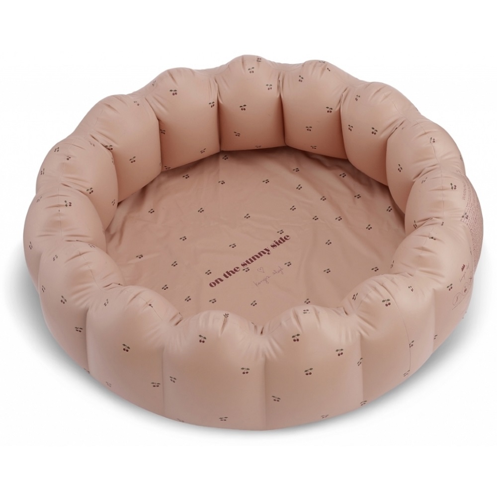 1024x1024-ba1ffa3bbe6a954c997ae88e77a3d328 Aufblasbares Planschbecken, beige, kirschförmiger Aufdruck, Schriftzug "on the sunny side".
