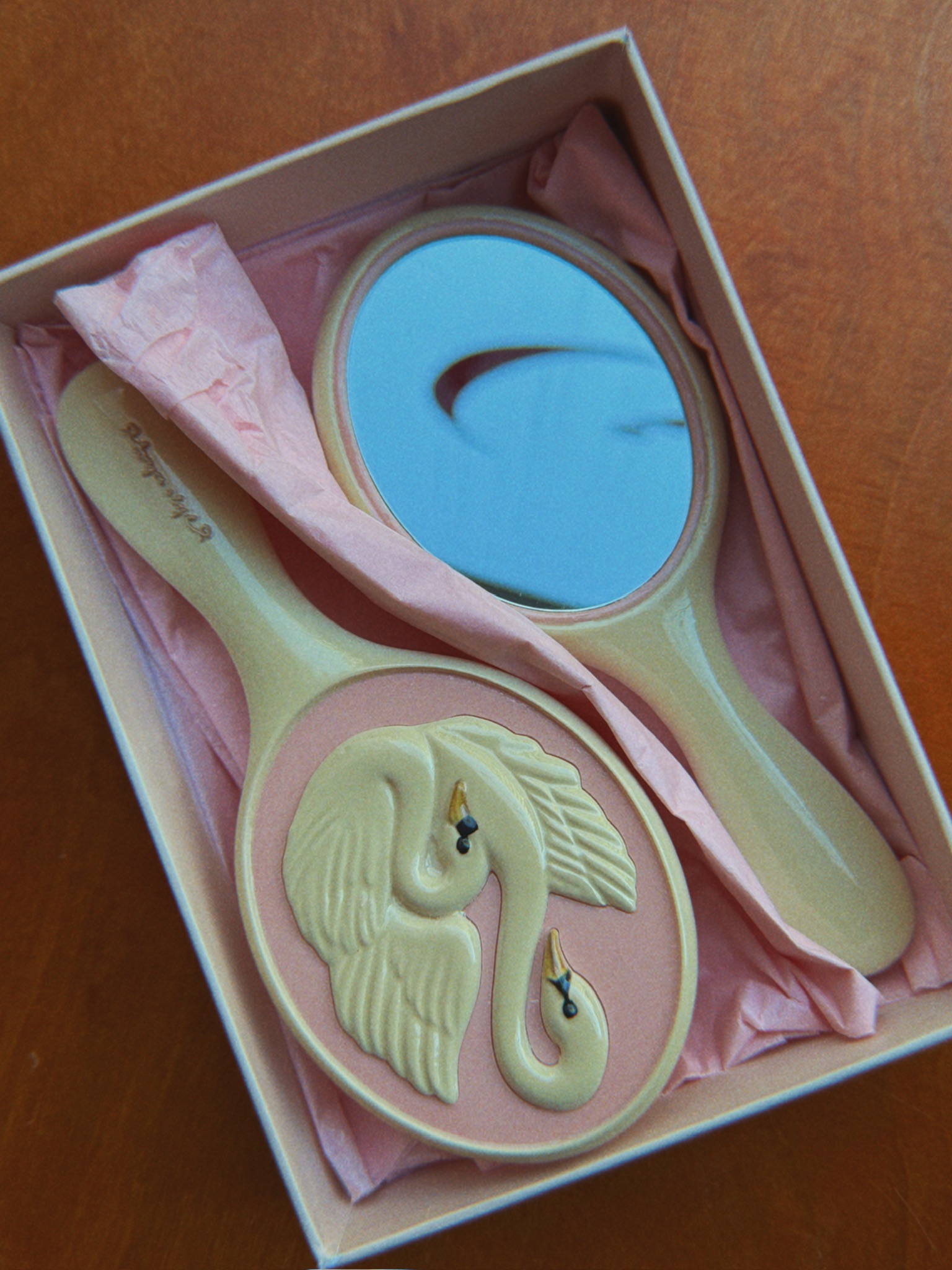 Schwan Beauty Set Bürste & Spiegel