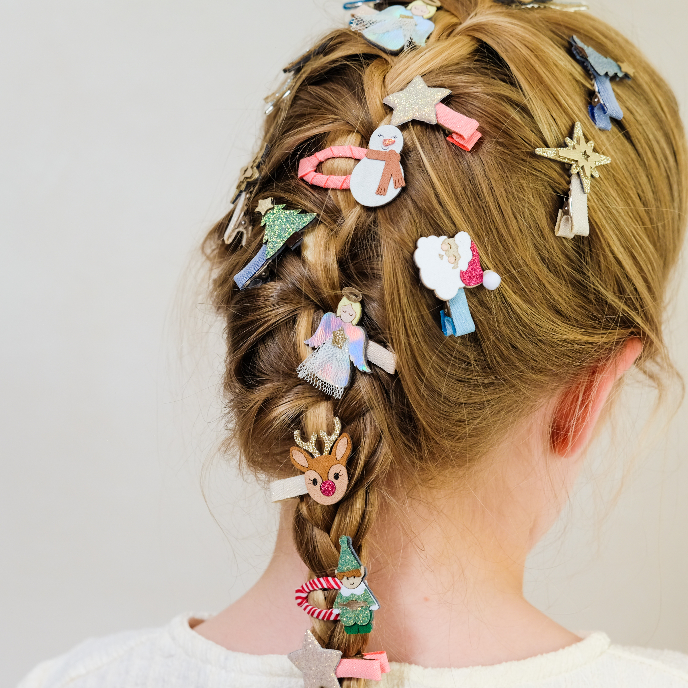 Mini Haarspangen mit Weihnachtsmotiven