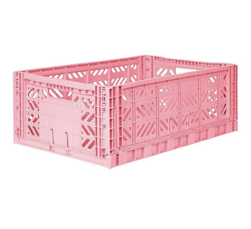 IMG_5965 Klappkiste, rosa, Kunststoff, seitliche Lüftungsschlitze, rechteckig.