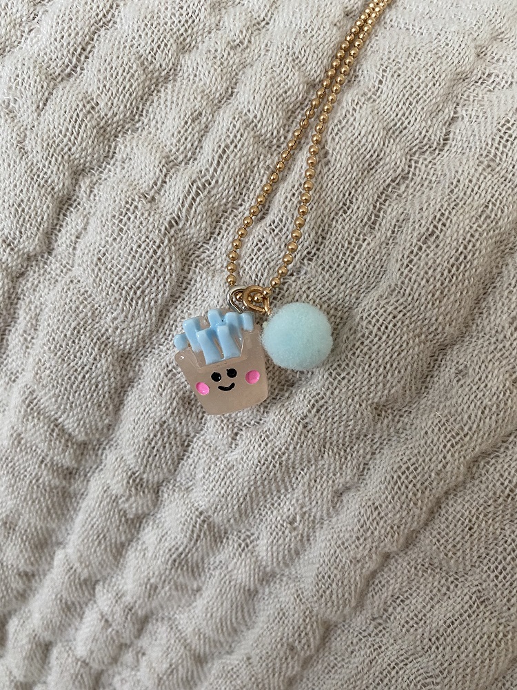 Kette Pommes hellblau