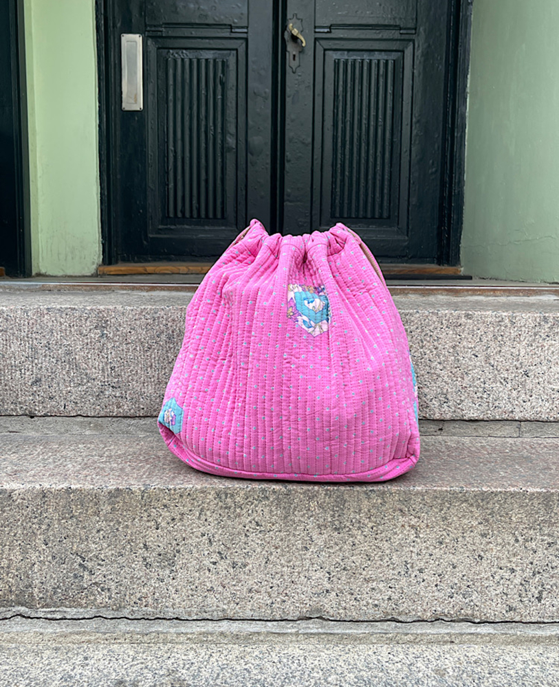 Tasche / Beutel aus Seide pink