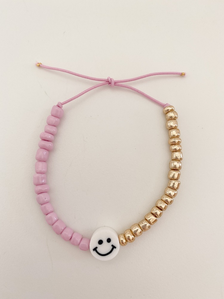 Armband Smiley weiß