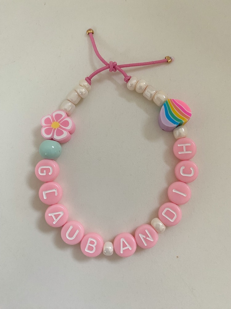 Armband Glaub an Dich rosa