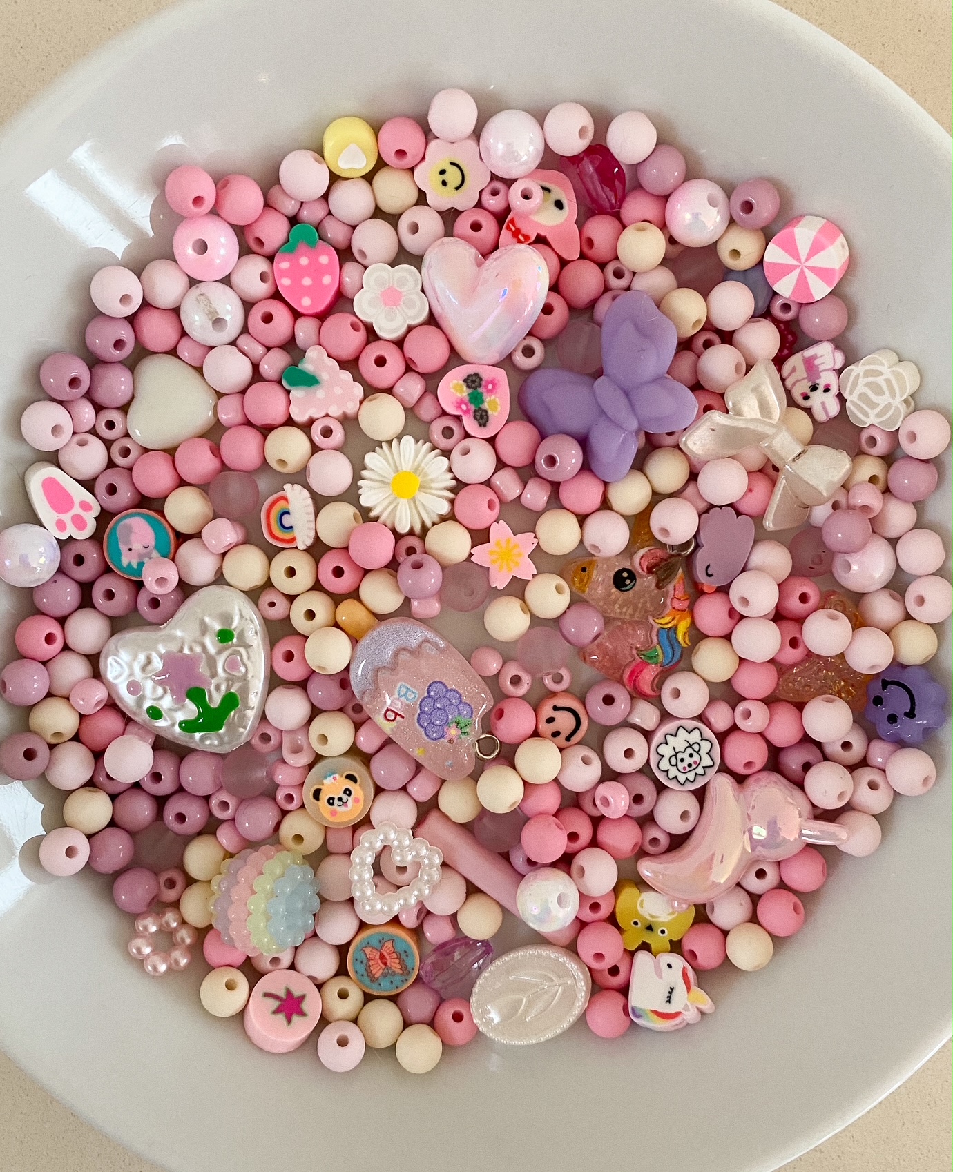 Perlenmix Anhänger Eis & Einhorn