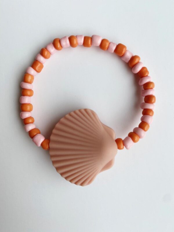 Muschelarmband lachs