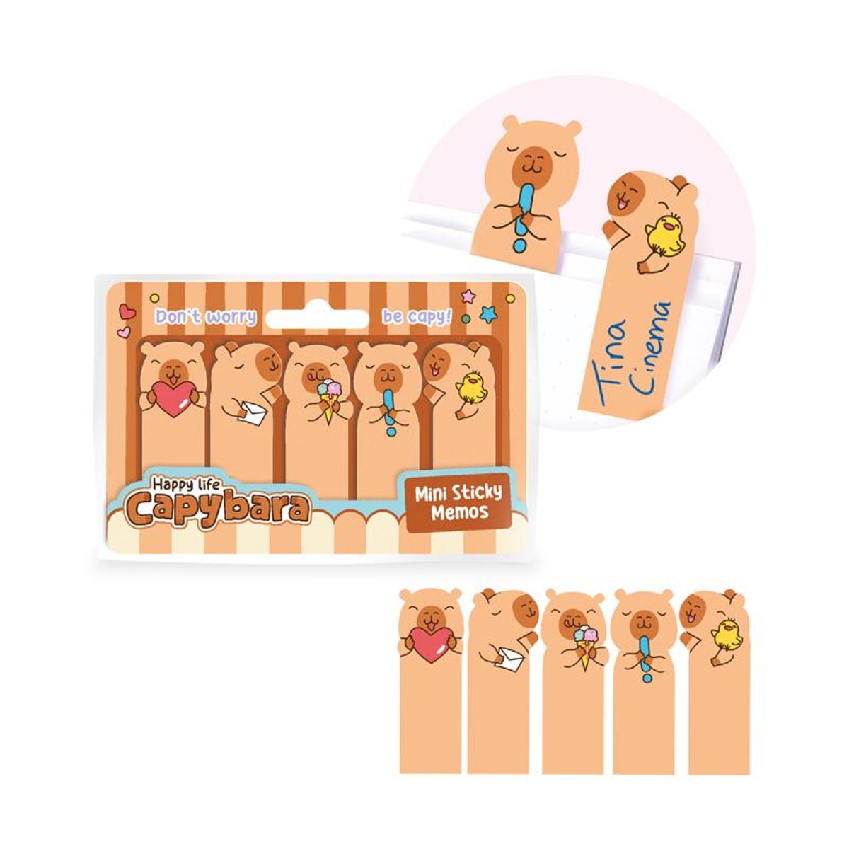 Sticky Notes Capybara 5 Designs