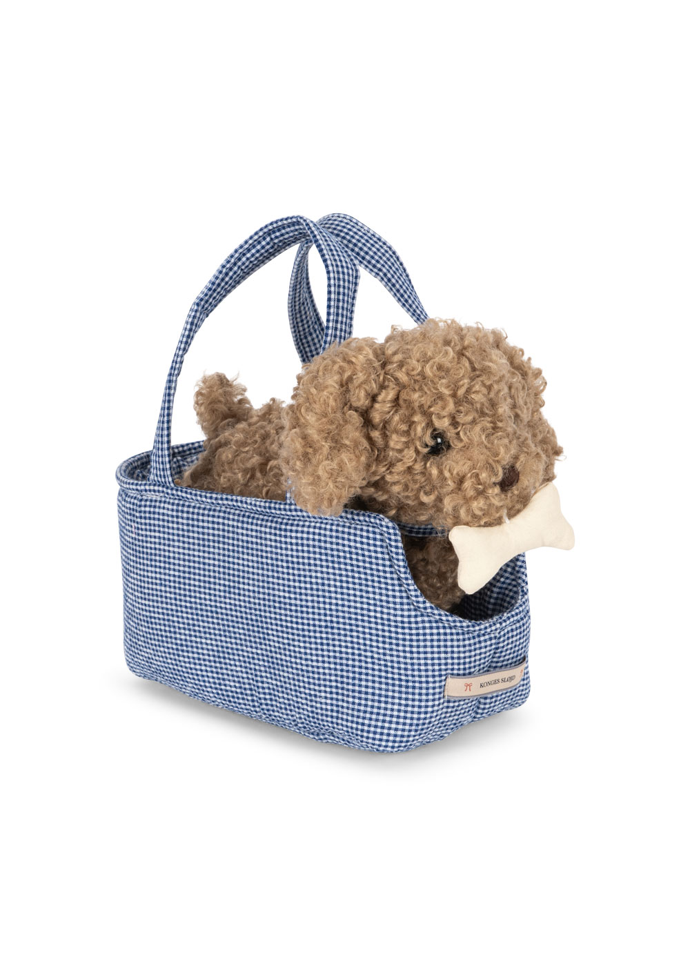 Hundewelpe Lulu mit Hundekorb