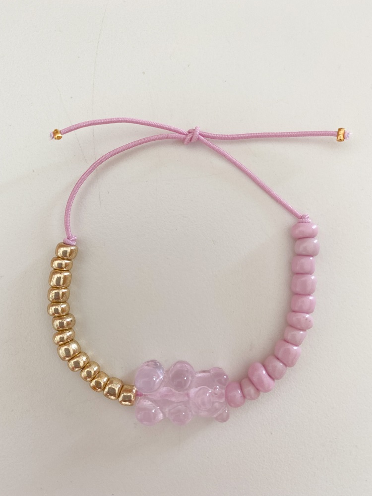 Armband Gummibärchen klar rose