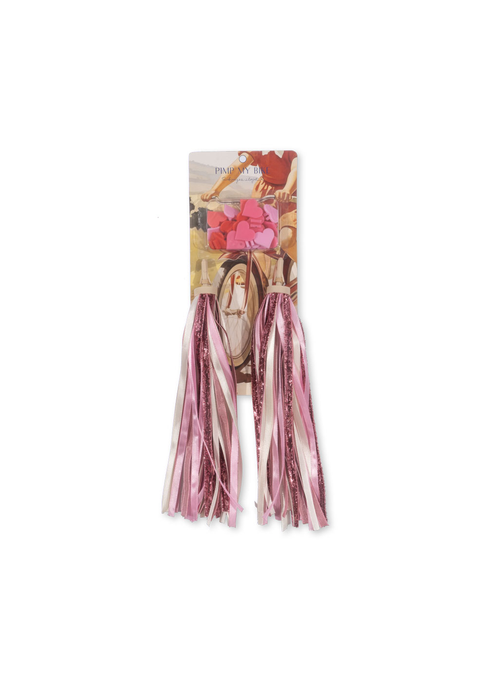 Fahrrad Streamers & Beads pink glitter