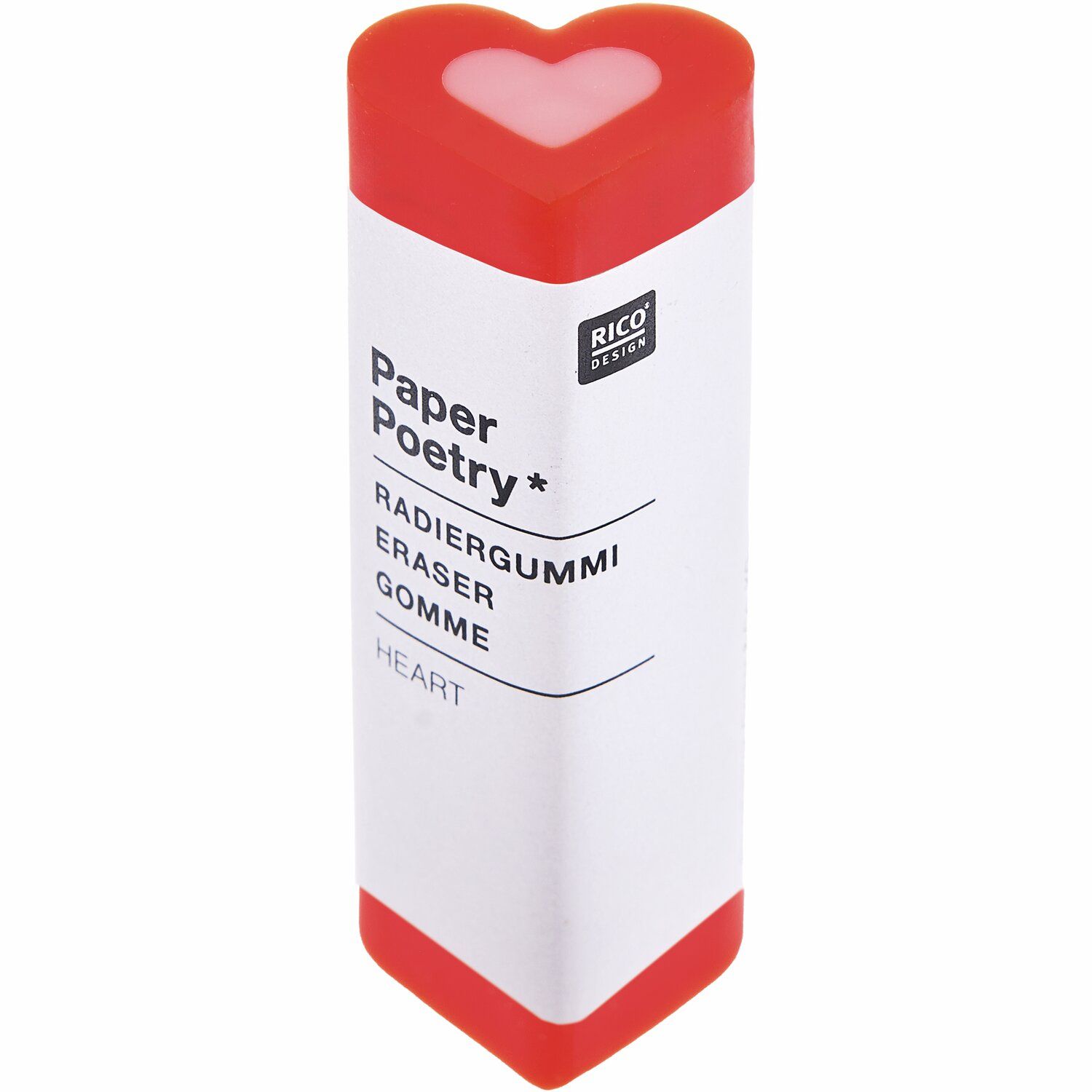 Herz Radiergummi rot