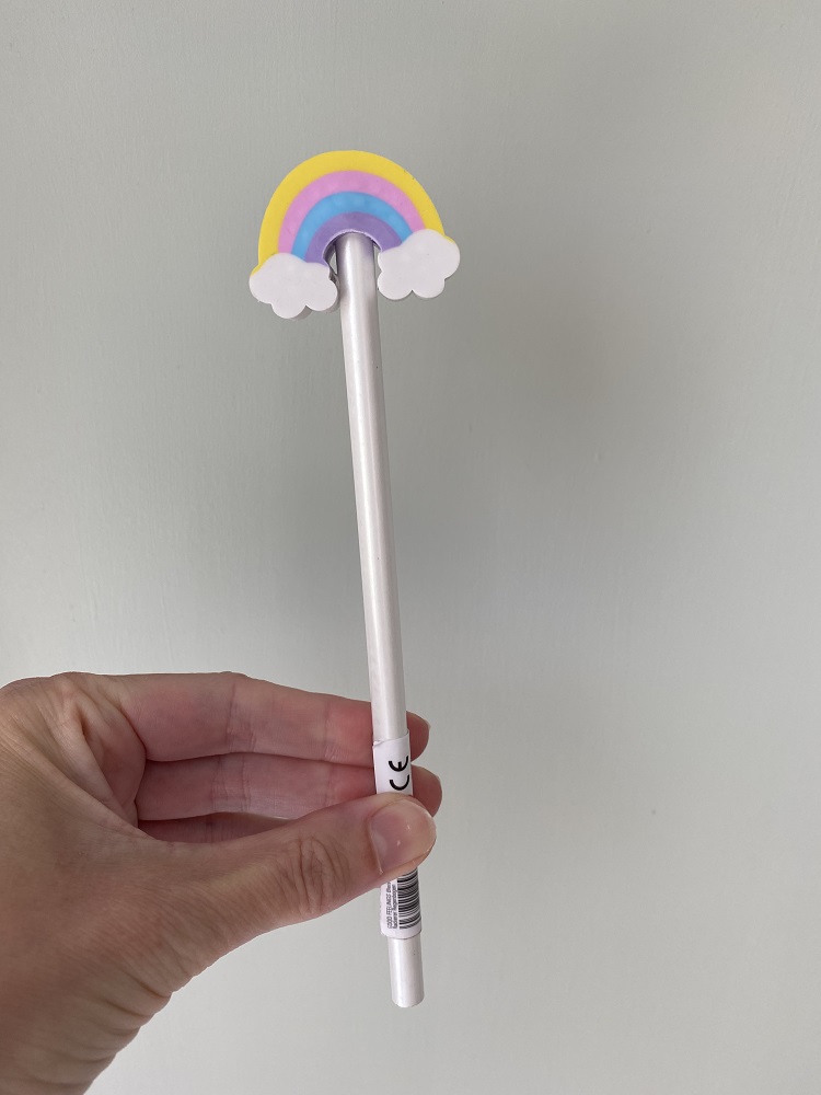 Bleistift Regenbogen weiß