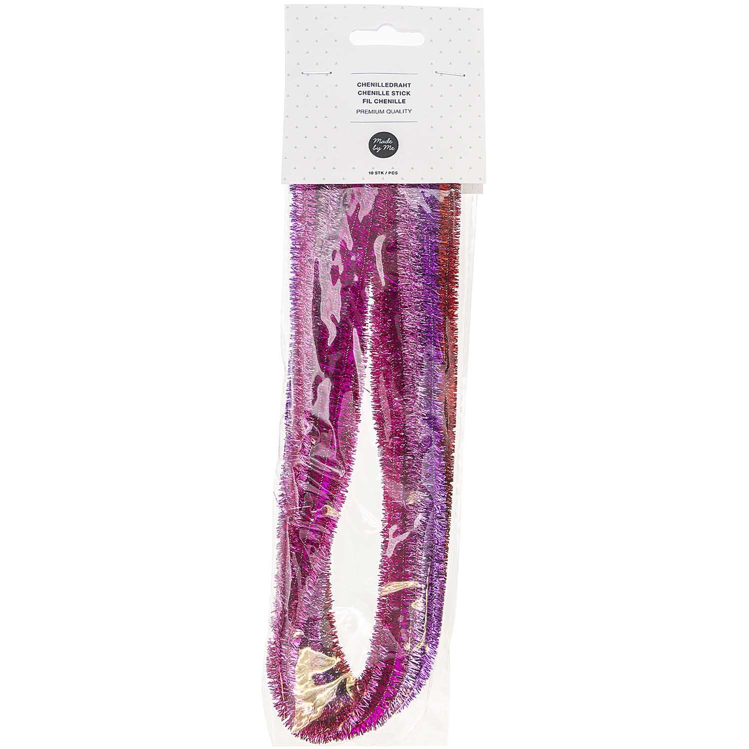 Chenilledraht Glitter rot